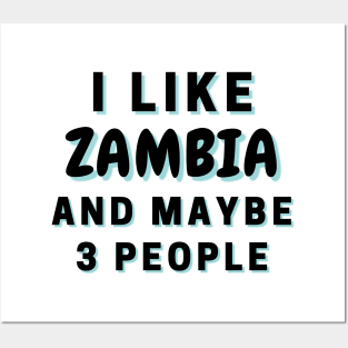 I Like Zambia And Maybe 3 People Posters and Art